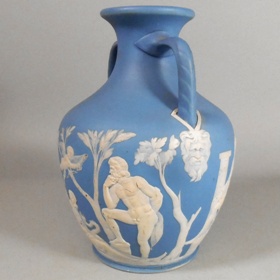 detail of a wedgwood portland vase showing the myth of peleus and thetis